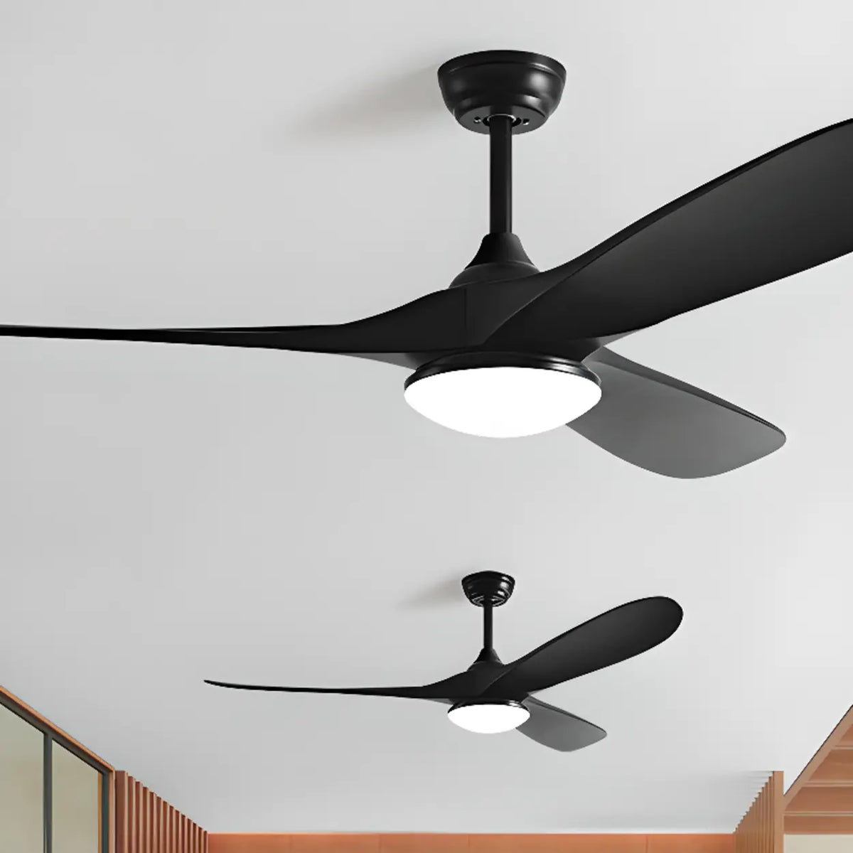 Trendy Adjustable Downrod 3 Blades Ceiling Fan Light