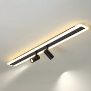 Trendy Large Black Track LED Flush Mount Light 4-Light