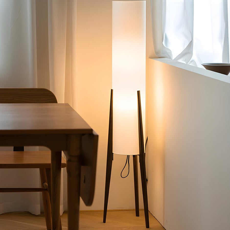 Trendy Modern Cylindrical Shade Tripod Floor Lamp