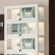 Trendy Vertical Narrow Display Bookcase Black