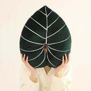 Tropical Leaves Plush Cushion
