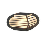 Unique Metal Hollow Lantern Outdoor Solar Pillar Light