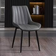 Upholstered Modern Leather Dining Chair with Padded Seat