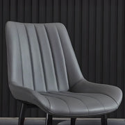 Upholstered Modern Leather Dining Chair with Padded Seat