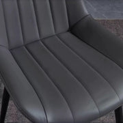 Upholstered Modern Leather Dining Chair with Padded Seat