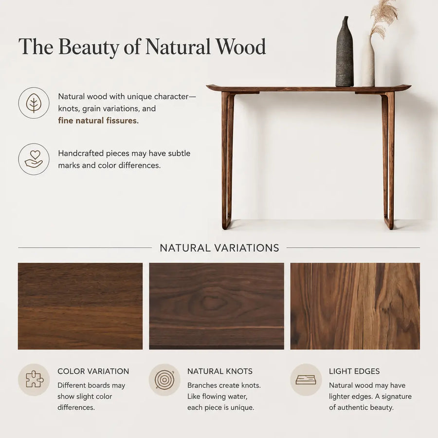 Versatile Rectangular Elm Cocoa Sleek Entryway Table