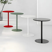 Vibrant Colors Steel Frame Simple Patio Round Metal Chat Table