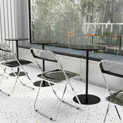 Vibrant Colors Steel Frame Simple Patio Round Metal Chat Table