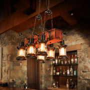 Vintage 6-Light Lantern and Rectangular Island Light