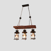 Vintage 6-Light Lantern and Rectangular Island Light