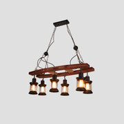 Vintage 6-Light Lantern and Rectangular Island Light