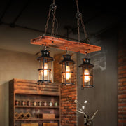 Vintage 6-Light Lantern and Rectangular Island Light