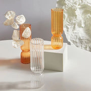 Vintage Striped Glass Vase