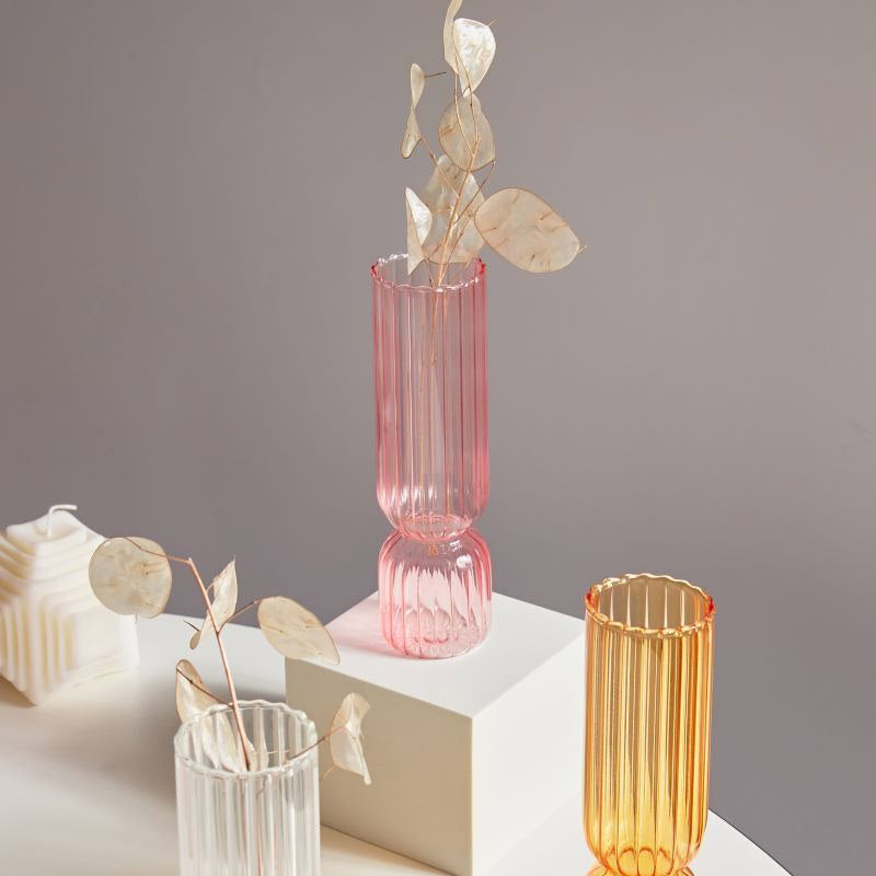 Vintage Striped Glass Vase