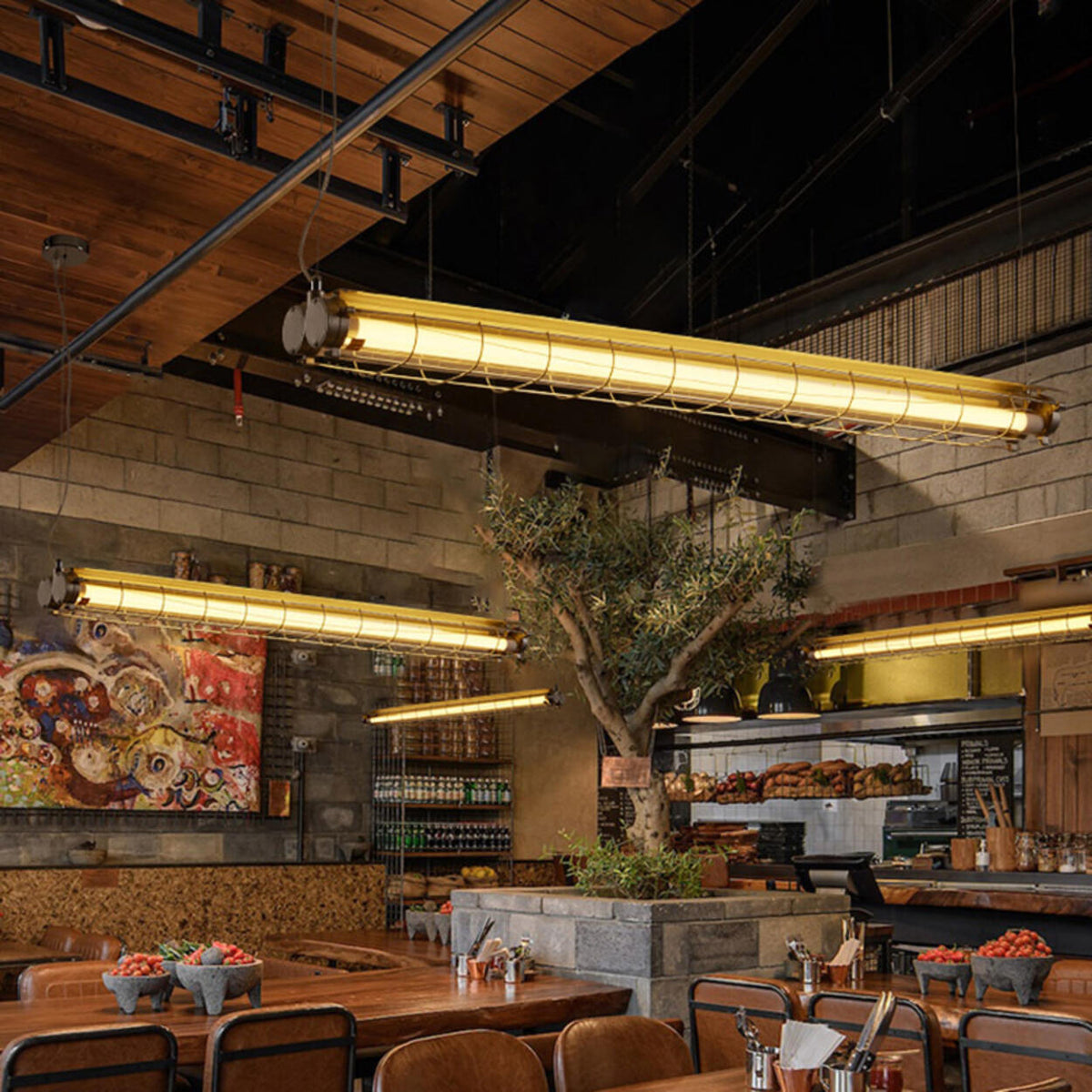 Vintage Industrial Strip Kitchen Island Pendant Light