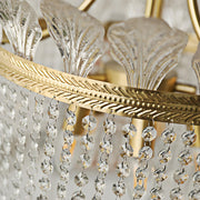 Vintage Round Crystal Ceiling Gold Medium Chandelier