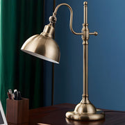 Vintage Luxury Golden Bell Bronze Bedside Table Lamp