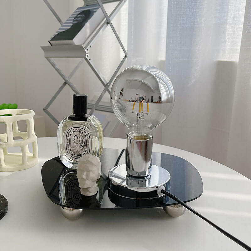 Retro Silver Gloss Table Lamp