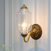 Vintage Shabby Chic Glass Steel Base Dimmable Wall Sconce
