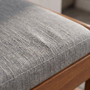 Walnut Solid Wood Shoe Storage Bench with Lift-Top Cushioned Seat