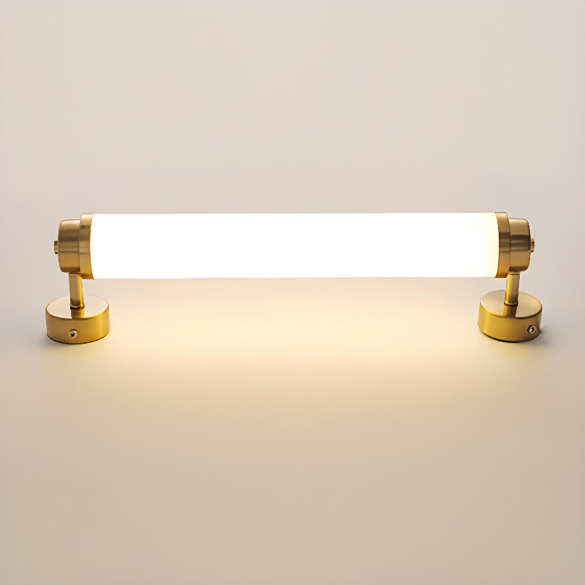 Warm Glow White Cylindrical Wall Vanity Light