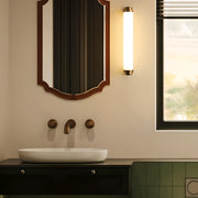 Warm Glow White Cylindrical Wall Vanity Light