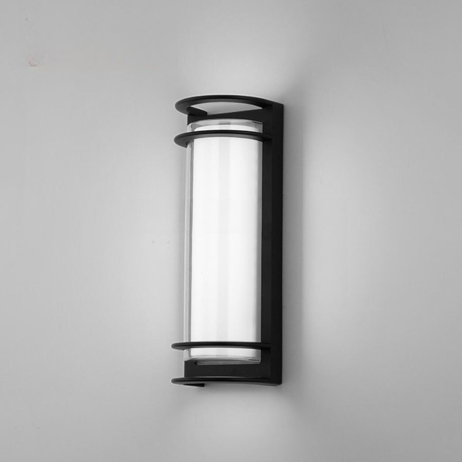 Waterproof Grid Design Black Outdoor LED Wall Sconce