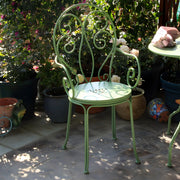 Weather Resistant Garden Round Metal Green Bistro Dining Set