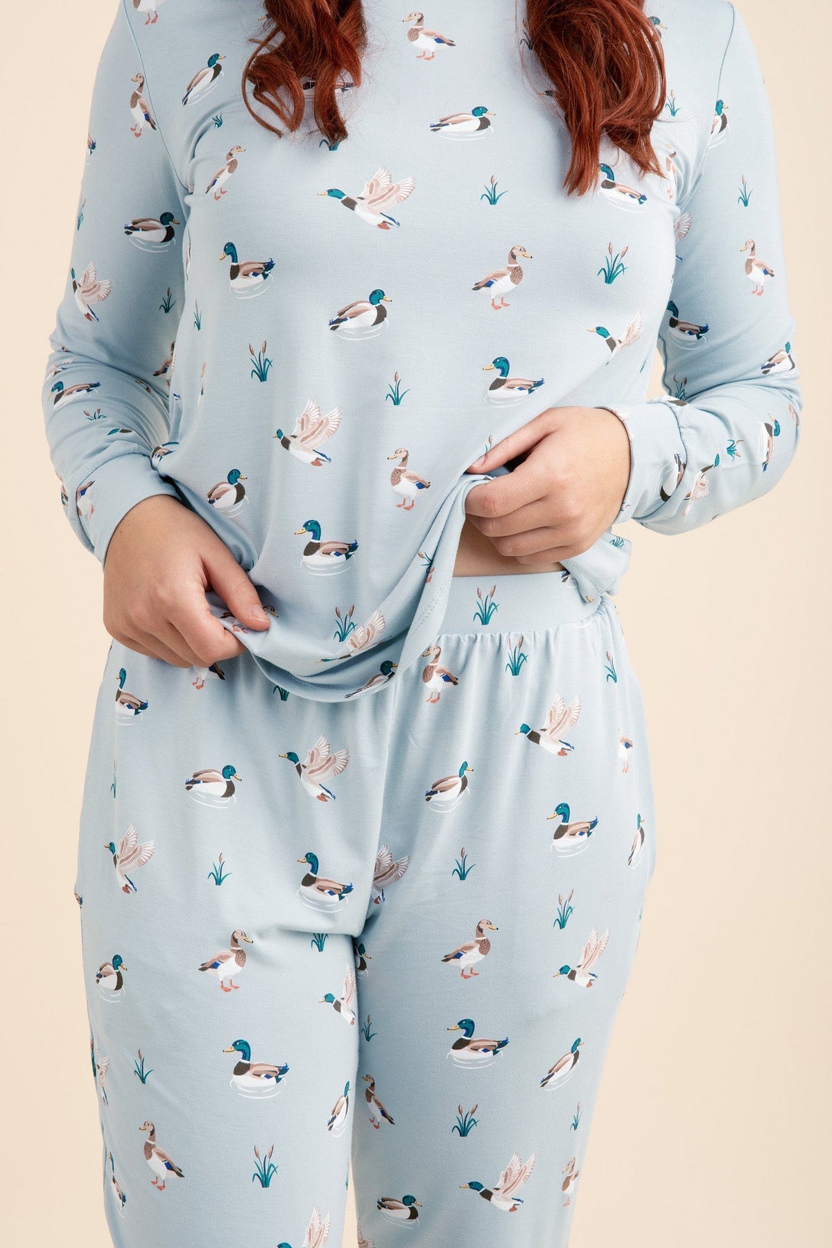 Women's Jogger Pajama Set in Mallard Duck