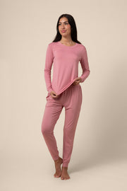Women's Jogger Pajama Set in Apple Blossom