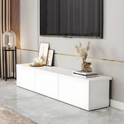 White Manufactured Wood Rectangular Cabinet TV Stand