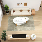 White Wooden Free Form Coffee Table with Shelf