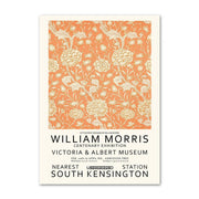 Orange Red Floral Art Canvas Posters
