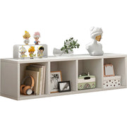 Wood Closed Back Horizontal Compact Storage Bookcase