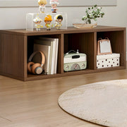 Wood Closed Back Horizontal Compact Storage Bookcase