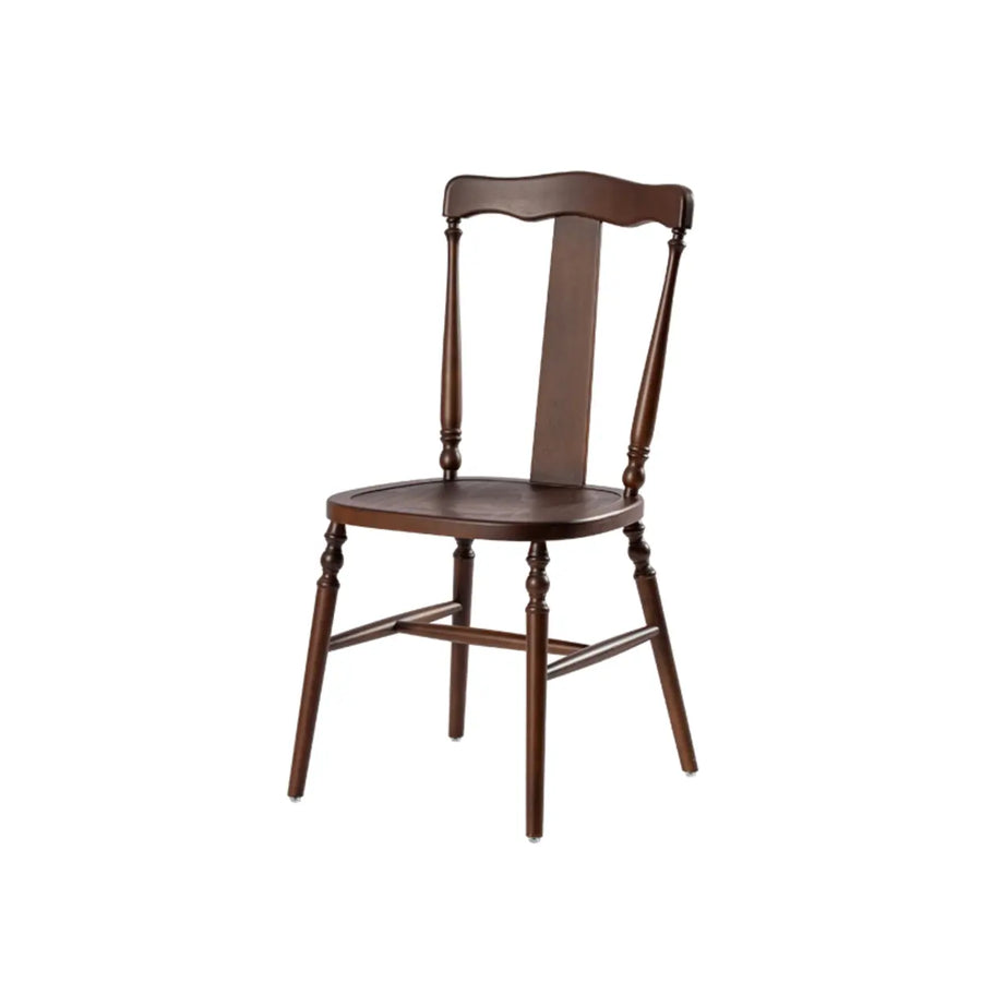 Wood Open Slat Back Ash Dining Chairs Black Walnut