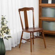 Wood Open Slat Back Ash Dining Chairs Black Walnut