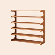 Open Storage Vertical Freestanding Brown Shoe Rack
