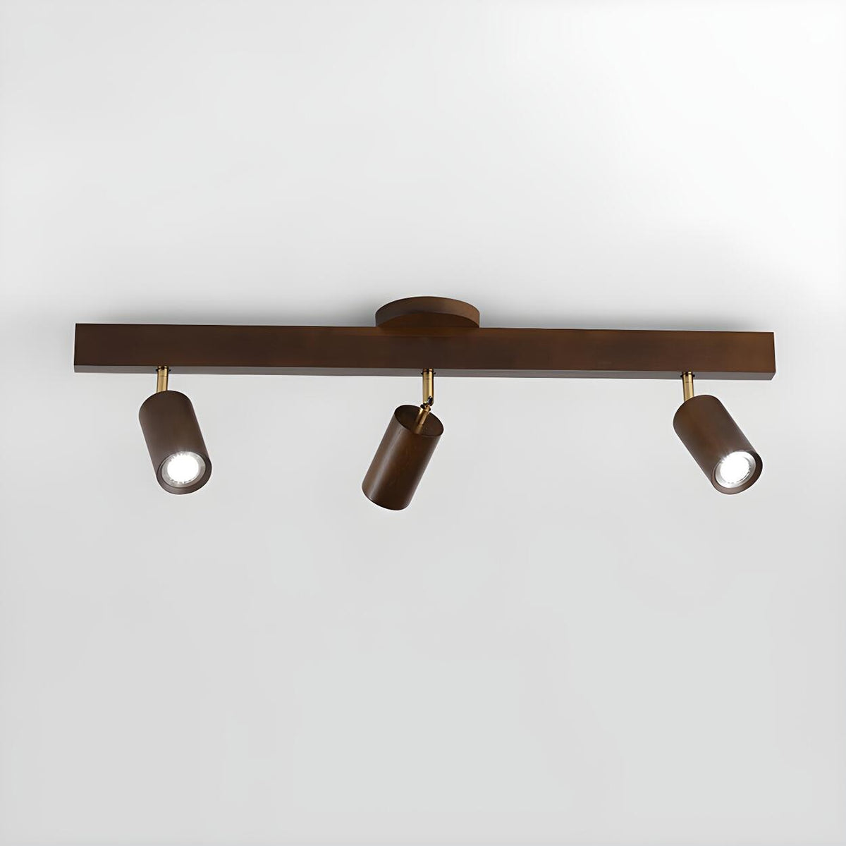 Wood Track Adjustable Semi-Flush Mount Lamp