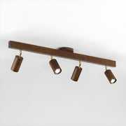 Wood Track Adjustable Semi-Flush Mount Lamp