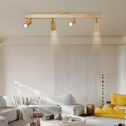 Wood Track Adjustable Semi-Flush Mount Lamp