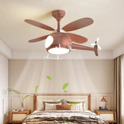 Wooden Helicopter Kids Ceiling Fan Light with Eye-Care