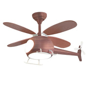 Wooden Helicopter Kids Ceiling Fan Light with Eye-Care