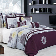 7 Piece Fifi 100% Cotton Embroidered Duvet Cover Set, Full/Queen
